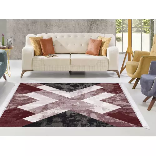 Tapis de salon 180x280 coton antidérapant rectangulaire 