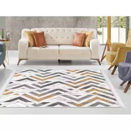 Tapis de salon 160x210 coton antidérapant rectangulaire (QR)
