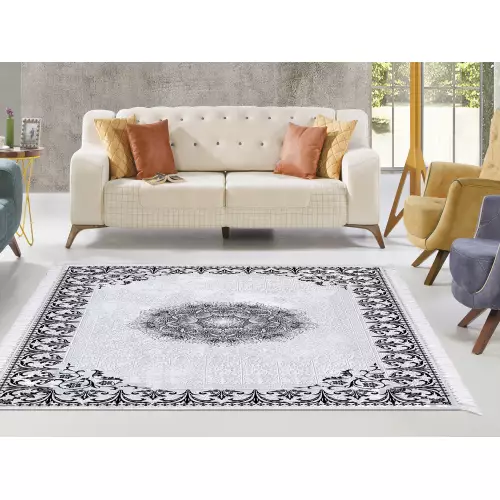 Tapis de salon 180x280 coton antidérapant rectangulaire 