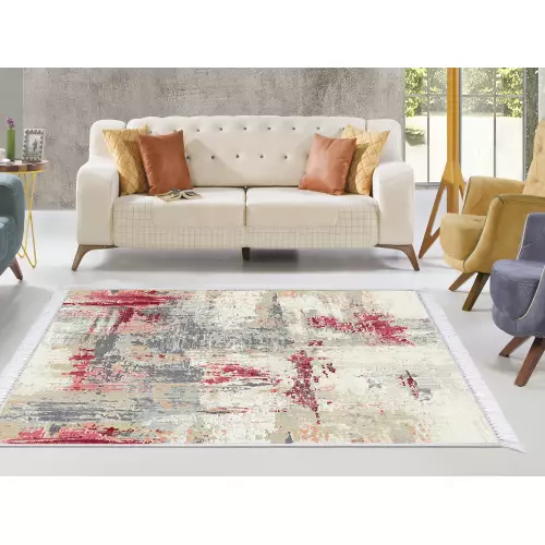 Tapis de salon 160x210 coton antidérapant rectangulaire (QR)