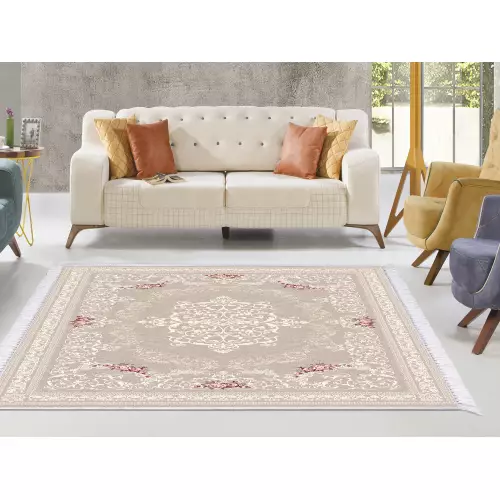Tapis de salon 160x210 coton antidérapant rectangulaire (QR)