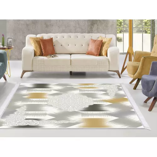 Tapis de salon 180x280 coton antidérapant rectangulaire 